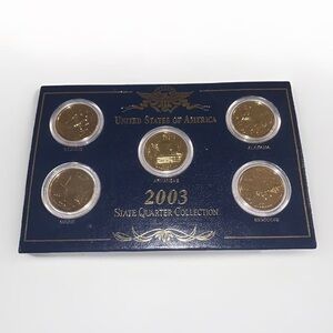24 kt Gold Plated 2003 State Quarter Collection Set